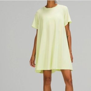 Lululemon All Yours Tee Dress Crispin Green 2021 W1CQ9S Pima Cotton Vitasea 12